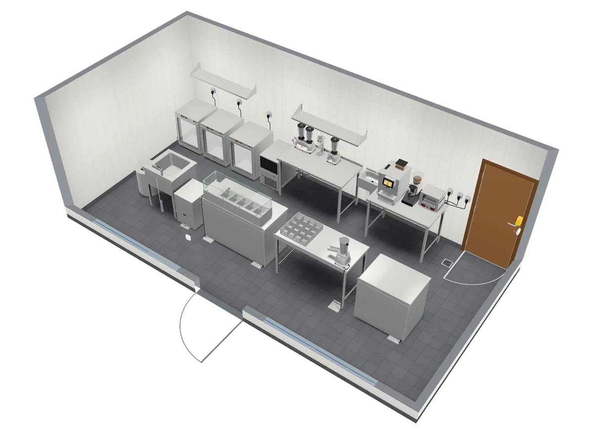 3D kitchen design – Bars, REDFOX equipment